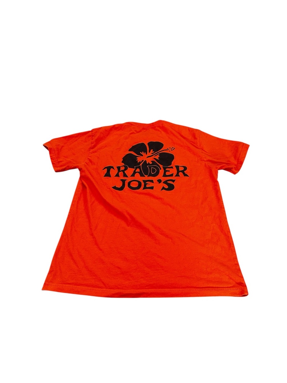 Trader Joe’s Orange Black Crewneck T-Shirt Short Sleeve Classic Graphic Medium